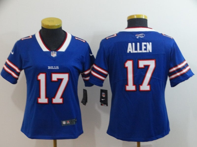 Bills 2021/22 Allen #17 Royal Blue/White Women NFL Jersey