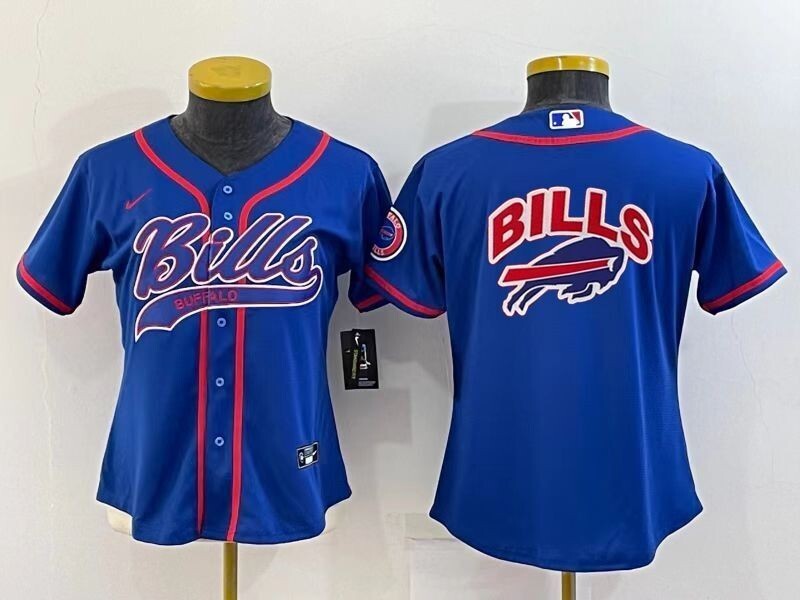 Bills 2022/23 Royal Blue/White Women NFL Baseball Style Jersey