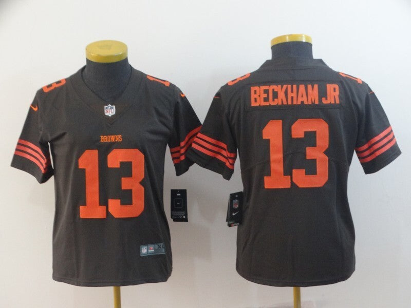Browns 2022/23 Beckham Jr. #13 Black/Orange Women NFL Jersey
