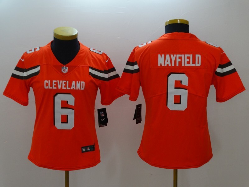 Browns 2022/23 Mayfield #6 Orange/White Women NFL Jersey