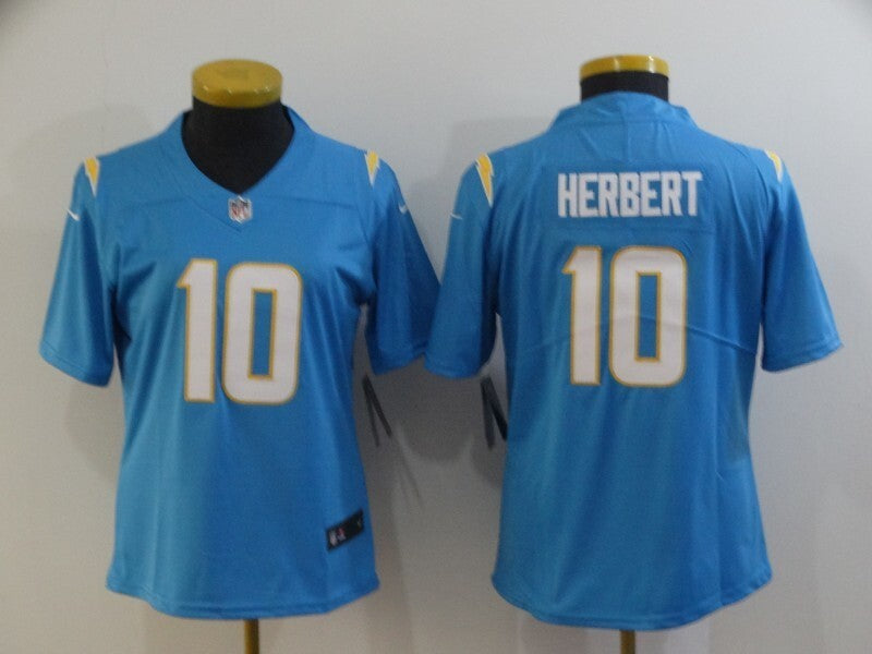 Chargers 2021/22 Herbert #10 Blue/White Women NFL Jersey