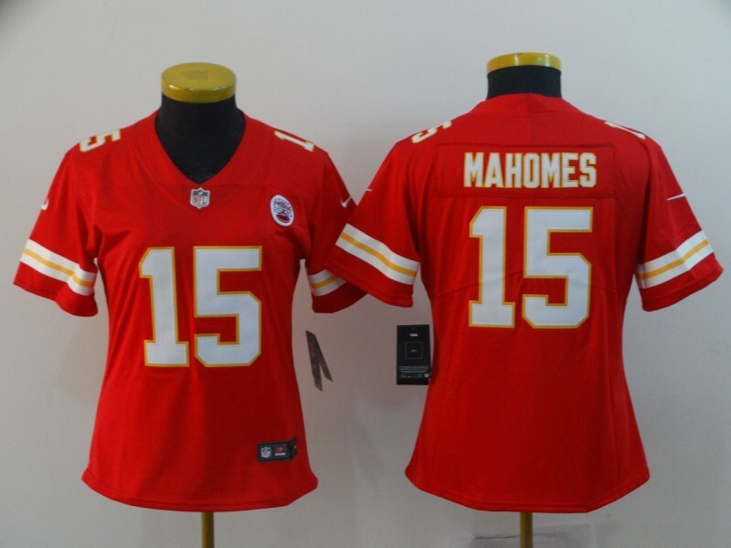 Chiefs 2021/22 Mahomes #15 Red/White/Yellow Women NFL Jersey