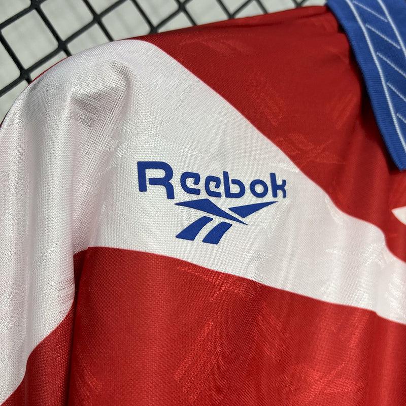 Chile 1998 Retro Red/White/Blue Home Long Sleeve Jersey