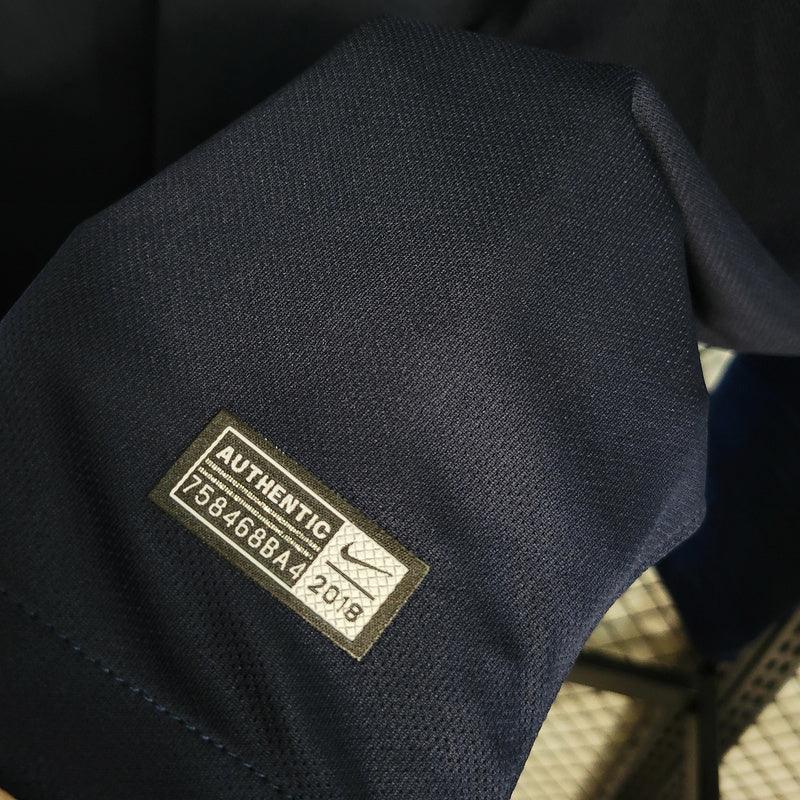 France 2018 Retro Version World Cup Home Long Sleeve Jersey