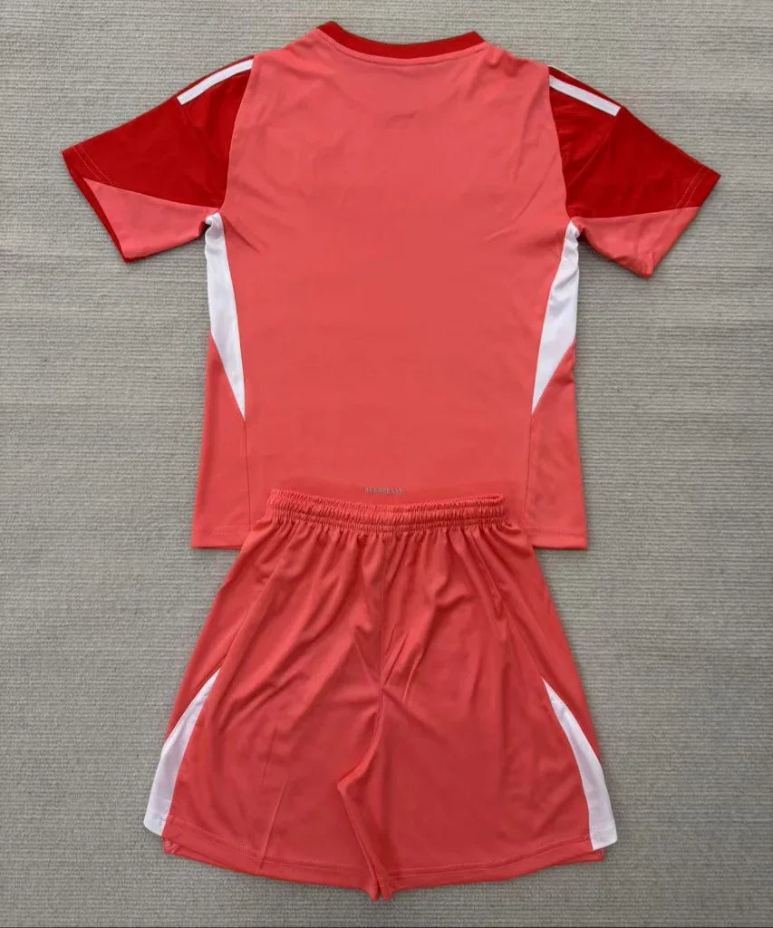 Juventus 25/26 Goalkeeper Kids Red Jersey Set