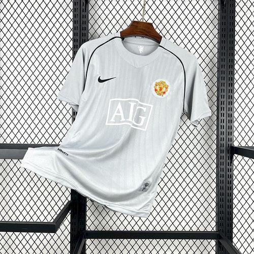 Manchester United 2007/08 Retro Light Grey Goalkeeper Jersey