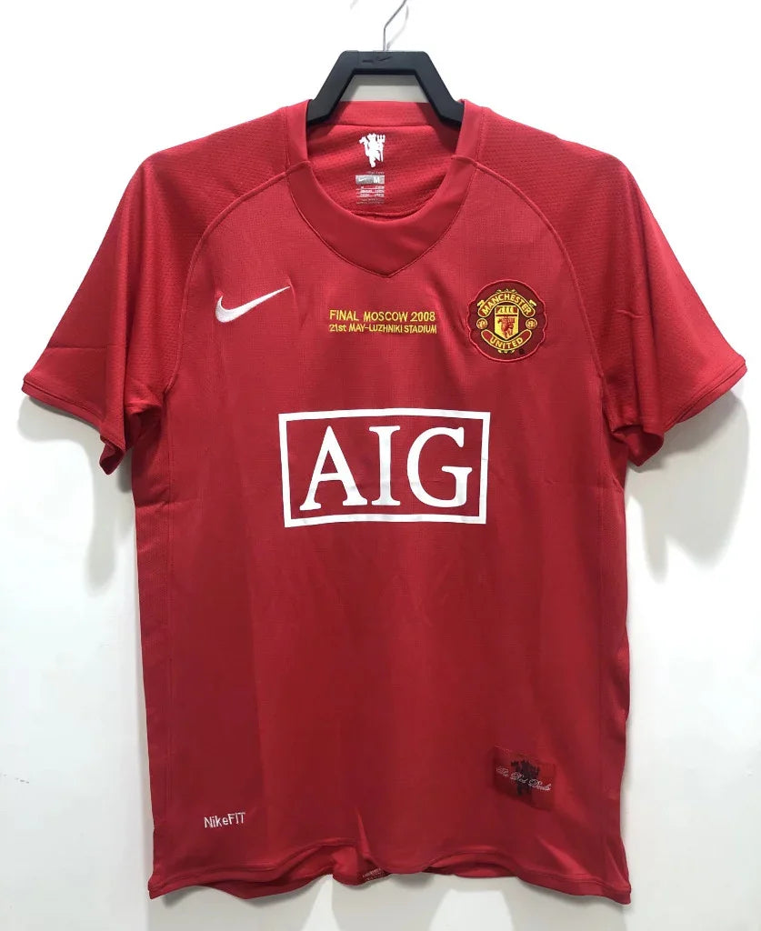 Manchester United 2007/08 Vintage Retro Home Champions League Jersey
