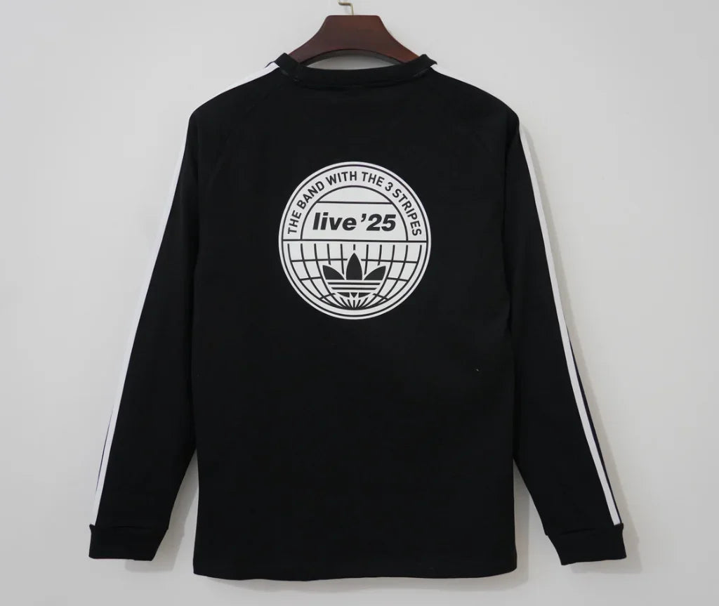 Oasis 25/26 Black/White Stripes Long-Sleeve Jersey