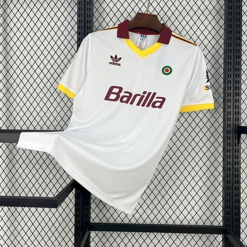 Roma 1991/92 Vintage Retro White Away Jersey