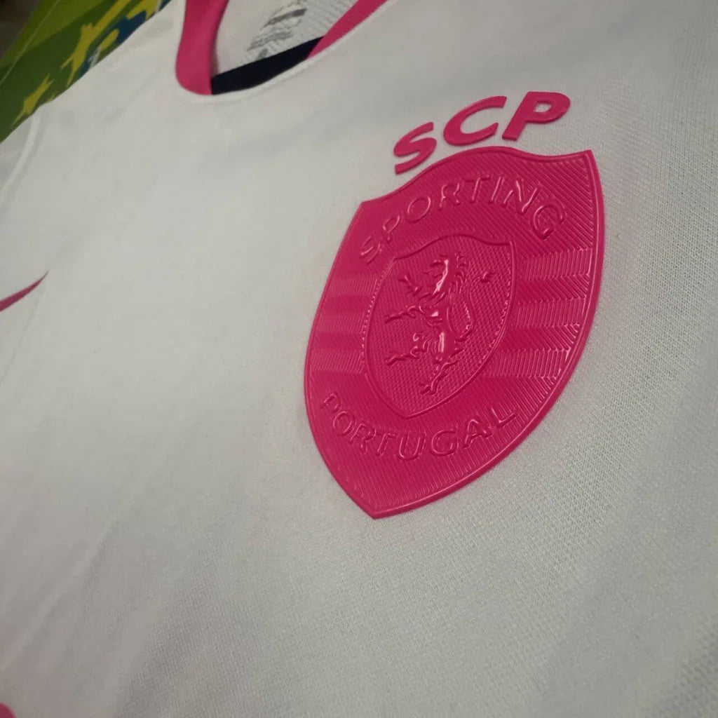 Sporting Lisbon 25/26 White/Pink October Jersey