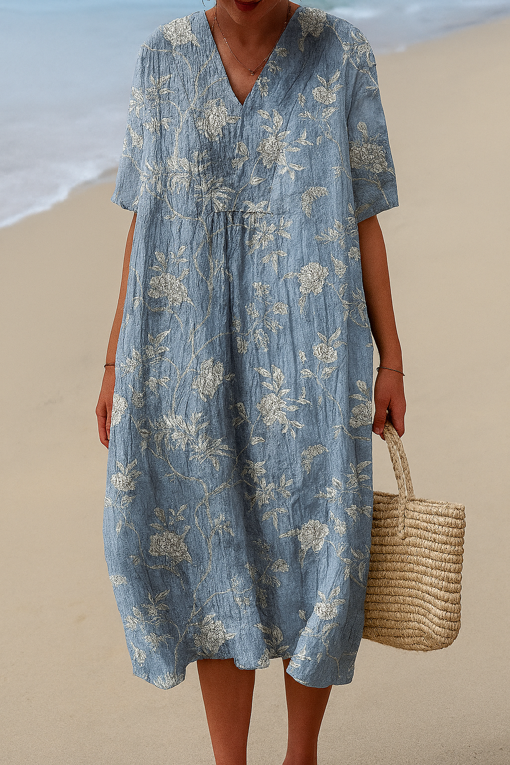 Jacqueline - Cotton Dress Inspired by Artists Beach