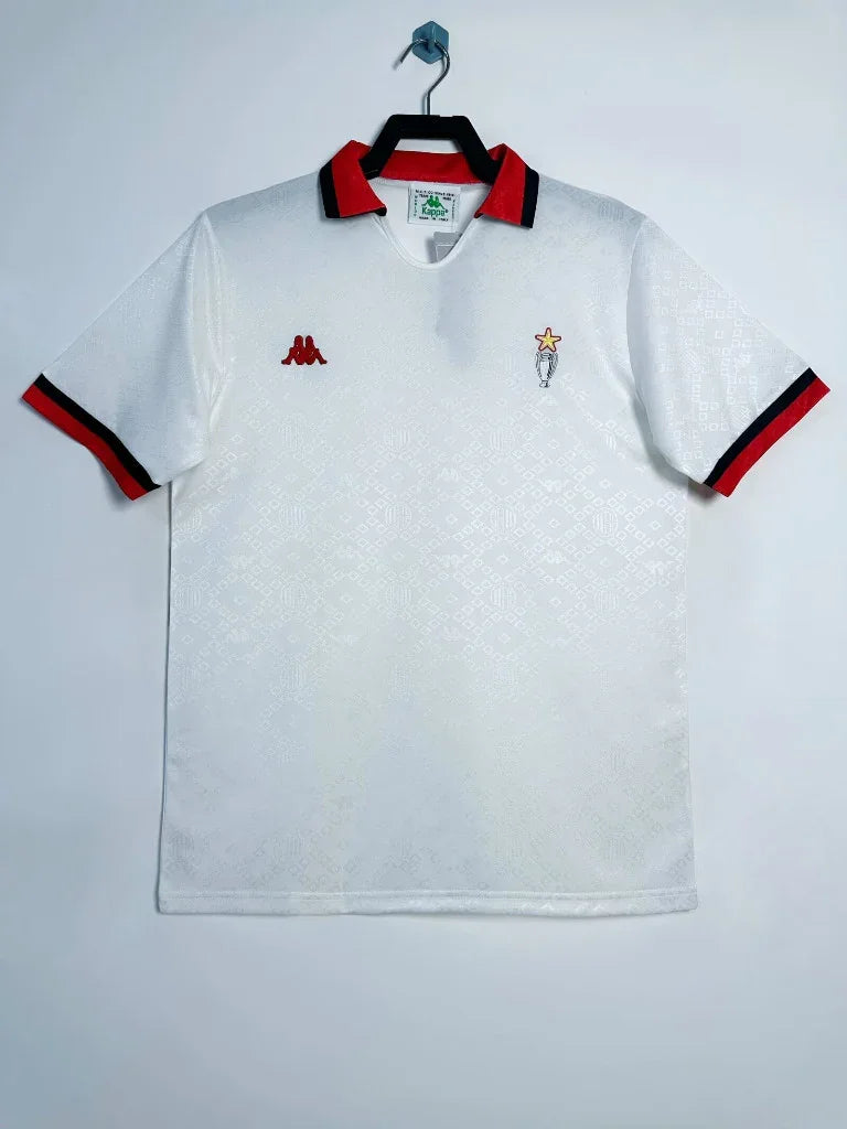 AC Milan 1989/90 Retro White/Red Away Jersey