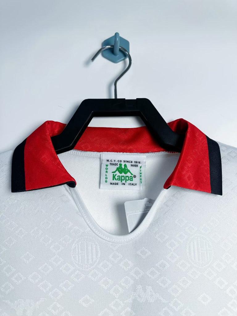 AC Milan 1989/90 Retro White/Red Away Jersey