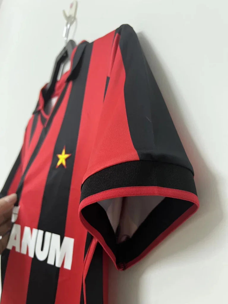 AC Milan 1990/91 Retro Red/Black Home Jersey