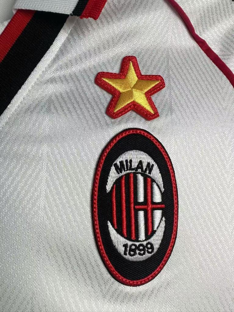 AC Milan 1997/98 Retro White/Red Away Jersey