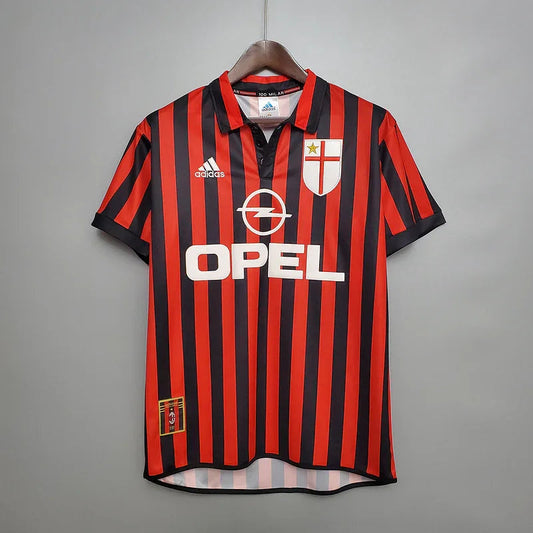 AC Milan 1999/00 Retro Red/Black Home Jersey