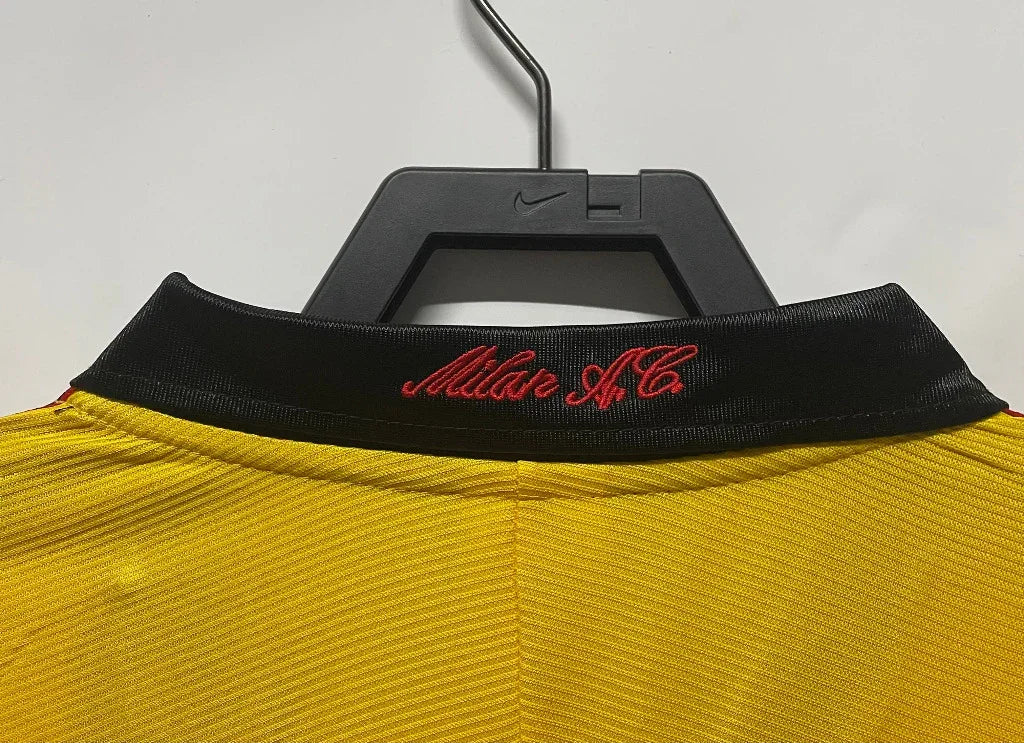 AC Milan 1999/00 Retro Yellow Away Jersey