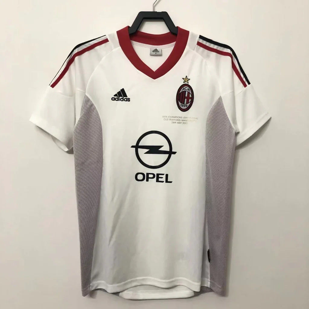 AC Milan 2002 Retro White Away Jersey
