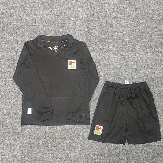 AC Milan 2025 125th Anniversary Black Long Sleeve Kids Jersey Set