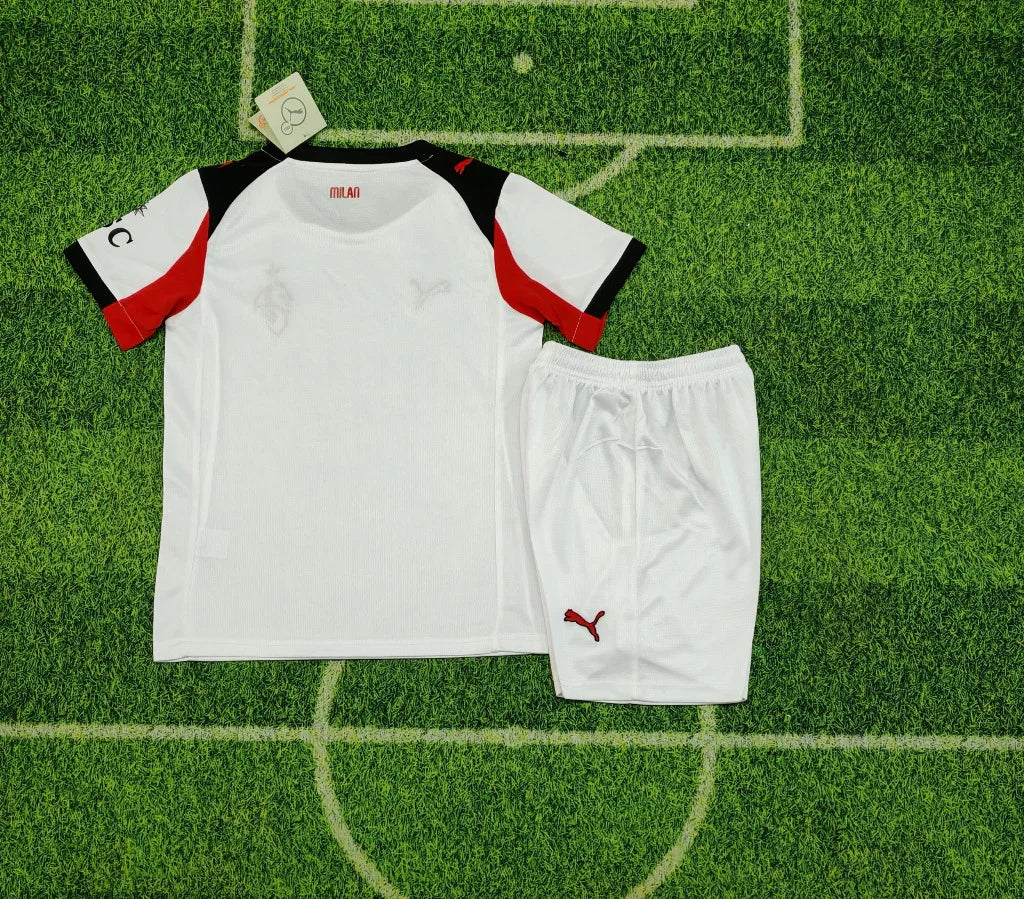 AC Milan 25/26 Away Kids White Jersey Set
