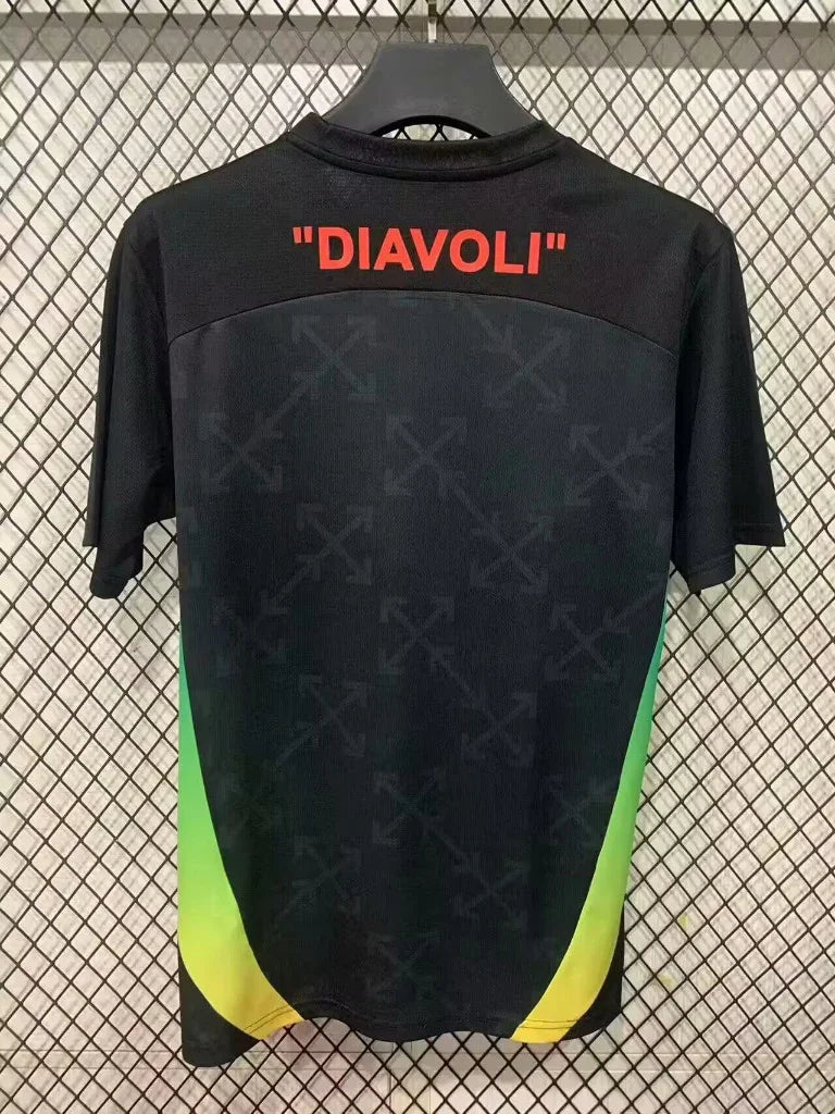 AC Milan 25/26 Black/Green Pre-Match Training Jersey