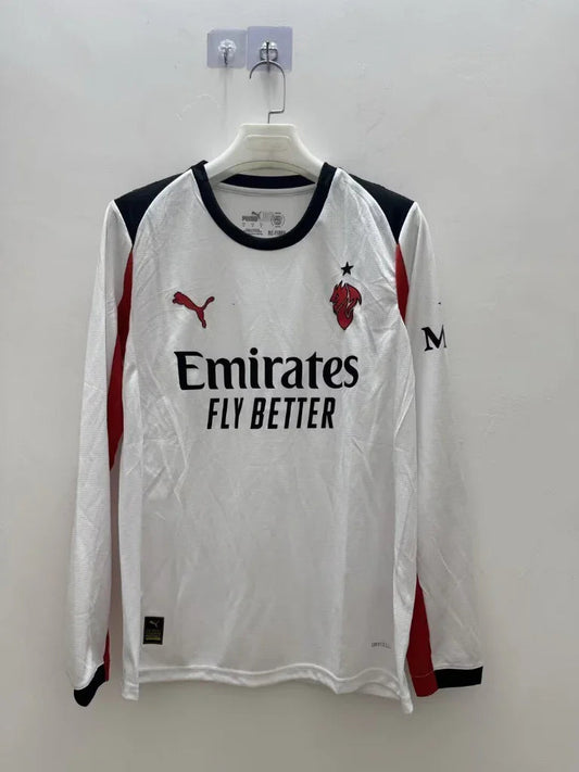 AC Milan 25/26 White Away Long Sleeve Jersey