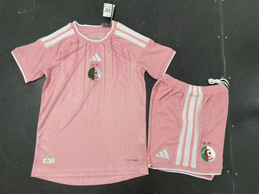 Algeria 2026 Pink Player Version Kids Jersey Set