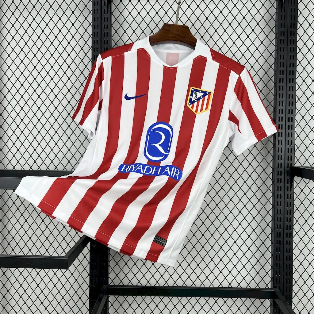 Atletico Madrid 25/26 Red White Stripe Home Jersey