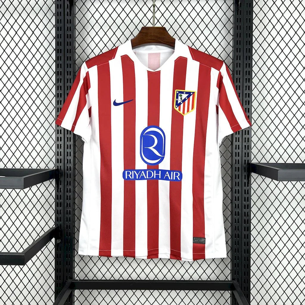 Atletico Madrid 25/26 Red White Stripe Home Jersey