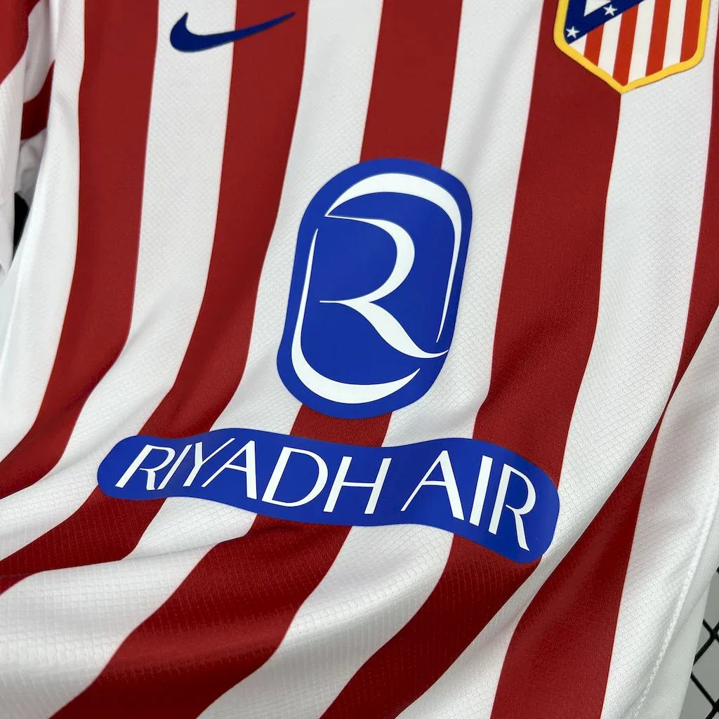Atletico Madrid 25/26 Red White Stripe Home Jersey