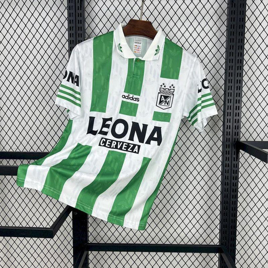 Atletico Nacional 1996/97 Retro White/Green Home Jersey