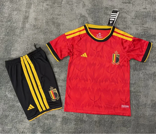 Belgium 2026 Orange/Yellow World Cup Home Kids Jersey Set