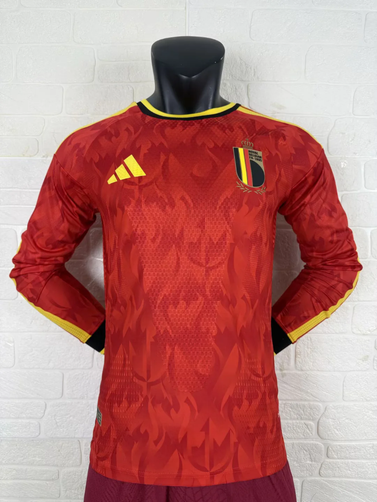 Belgium 2026 Orange/Yellow World Cup Home Long Sleeve Jersey