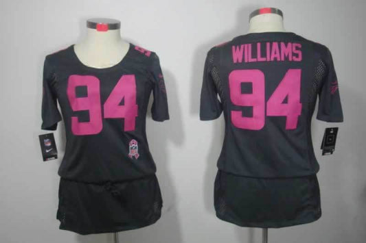 Bills 2021/22 Williams #94 Black/Pink Women NFL Jersey