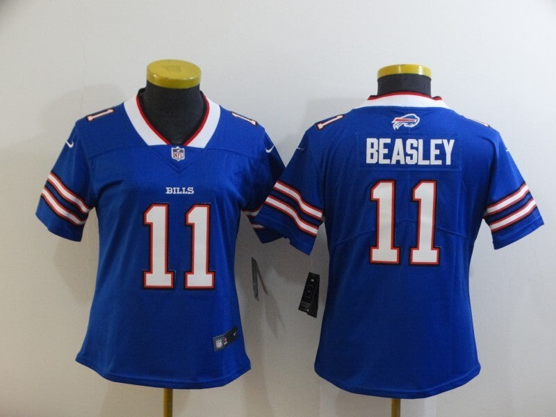 Bills 2022/23 Beasley #11 Royal Blue/White/Red Women NFL Jersey
