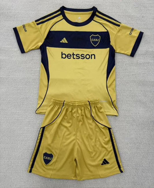 Boca Juniors 25/26 Yellow Away Kids Kit