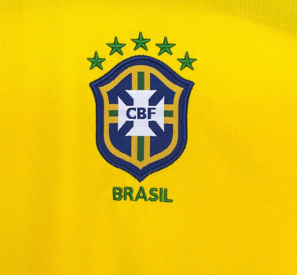 Brazil 2004 Retro Home Long Sleeve Jersey