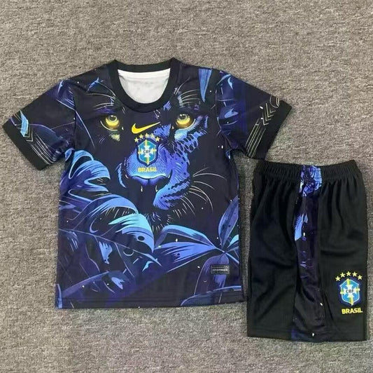 Brazil 25/26 Blue Panther Special Kids Jersey Set
