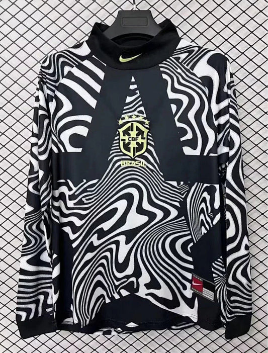 Brazil 26/27 Black/White Goalkeeper Long Sleeve Jersey