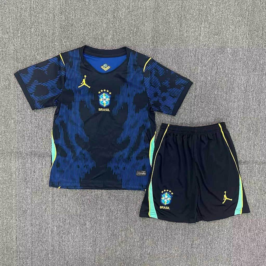 Brazil 26/27 World Cup Away Kids Jersey Set
