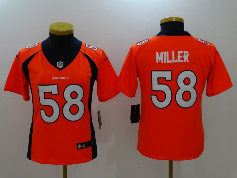 Broncos 2022/23 Miller #58 Orange/Navy/White Women NFL Jersey