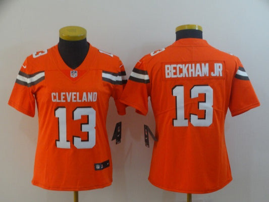 Browns 2022/23 Beckham Jr. #13 Orange/White Women NFL Jersey