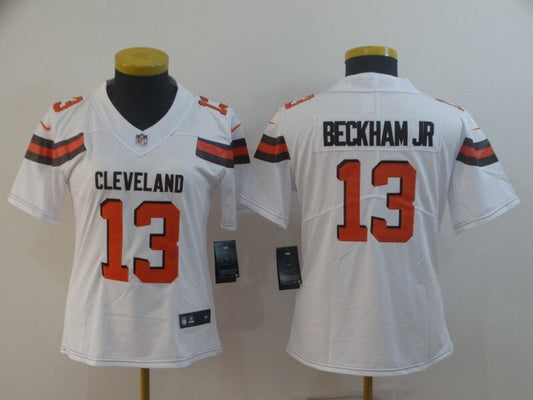 Browns 2022/23 Beckham Jr. #13 White/Orange Women NFL Jersey