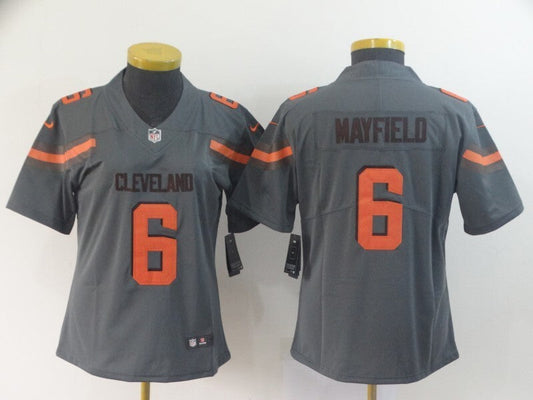 Browns 2022/23 Mayfield #6 Gray/Orange Women NFL Jersey
