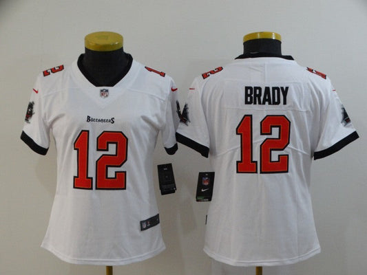 Buccaneers 2021/22 Brady #12 White/Red/Black Women NFL Jersey