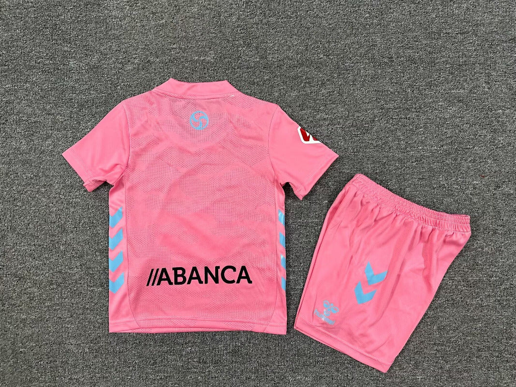 Celta Vigo 25/26 Pink Third Away Kids Jersey Set