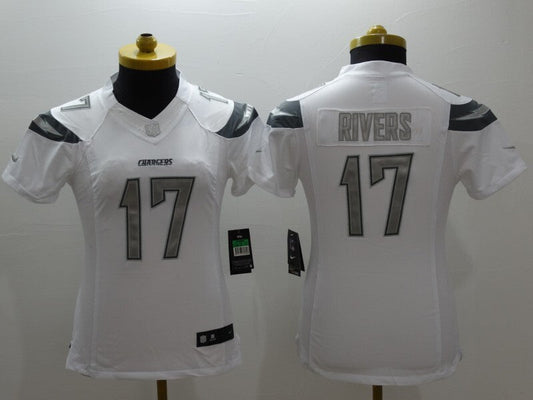 Chargers 2022/23 Rivers #17 White/Gray Women NFL Jersey