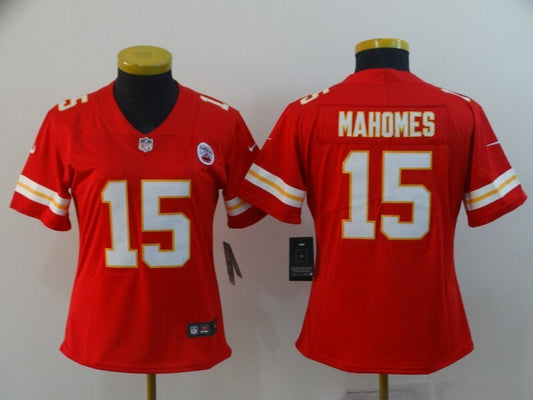 Chiefs 2021/22 Mahomes #15 Red/White/Yellow Women NFL Jersey