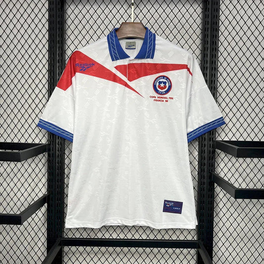Chile 1998 Retro White/Red/Blue Away Jersey