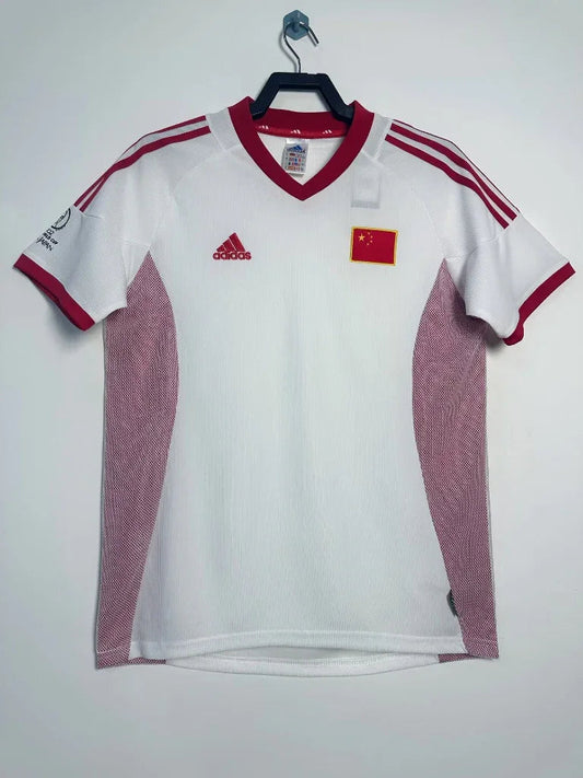 China 2002 Retro White/Red Home Jersey